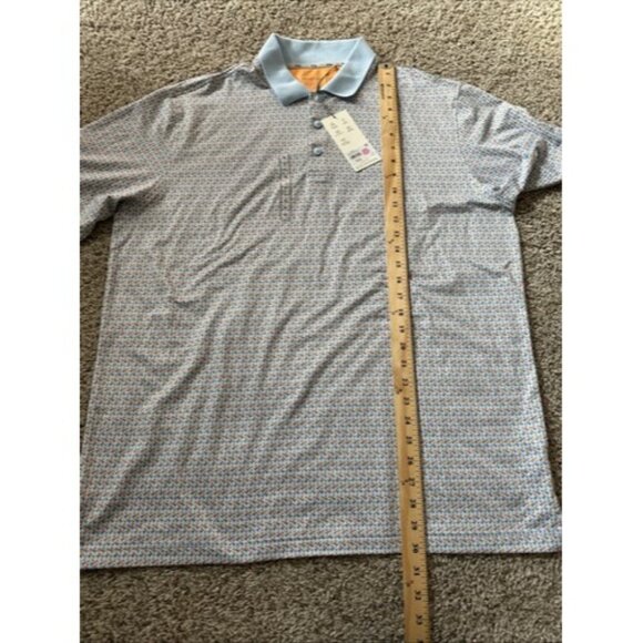 Walter Hagen Men's Clubhouse 19th Hole Golf Polo Nineteenth Blue/Orange Size XL - Picture 12 of 13